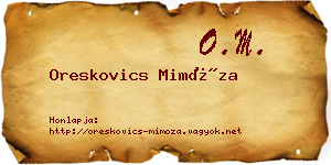 Oreskovics Mimóza névjegykártya